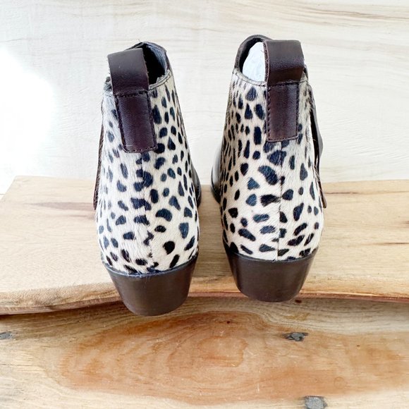 Journee Signature Womens Shalece Bootie‎ Leather Cowhair Cheetah Leopard Western - Picture 11 of 12